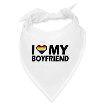 I love my boyfriend - Bandana - Weiß - Vorne
