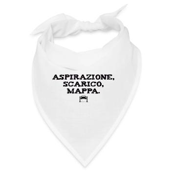 EINLASS, AUSPUFF, KARTE - Bandana - Weiß - Vorne