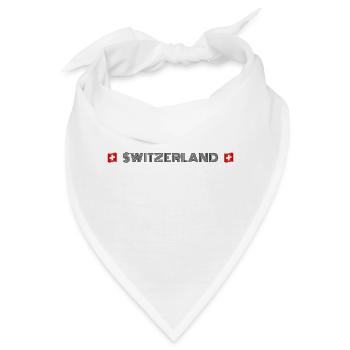 Schweiz – Schweizer Flaggen - Bandana - Weiß - Vorne