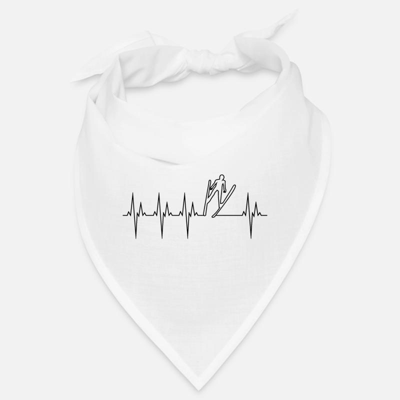 Saut à Ski électrocardiogramme ECG Saut à Ski Bandana