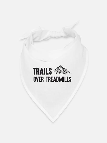 Trail Running - Trails Over Treadmills - Bandana - white - Front