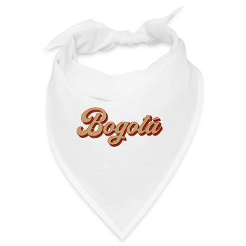 Bogotá Retro Script Schriftzug - Bandana - Weiß - Vorne