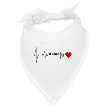 Mainz im Herzen - Bandana - Weiß - Vorne