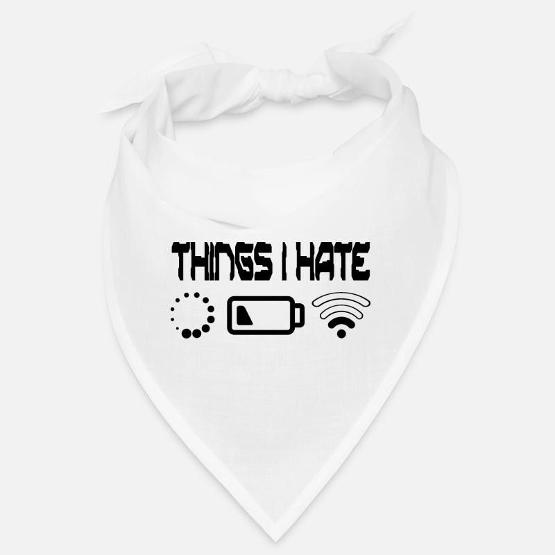 Things I Hate Programmer Outfit Gamer Fun Gift - Bandana - Weiß