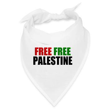 Free Free palestine - Bandana - Weiß - Vorne
