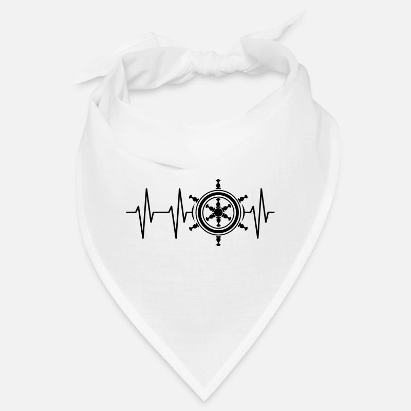 Heartbeat Steering Wheel Ship Captain Control Icon Bandana
