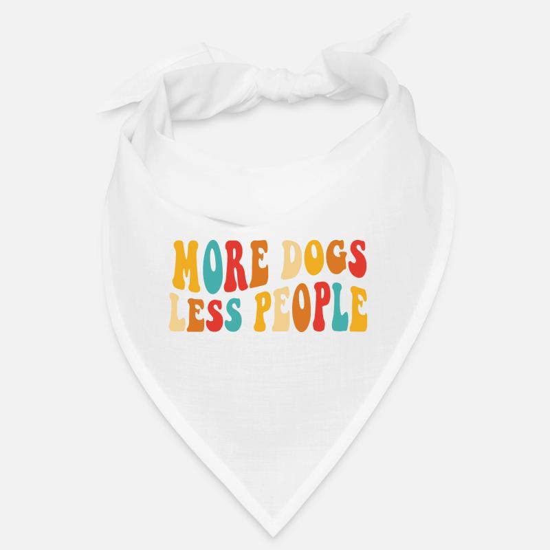 Plus de chiens, moins de gens - Design rétro groovy Bandana