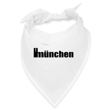 Servus - Gruß aus München - Frauenkirche - Bandana - Weiß - Vorne