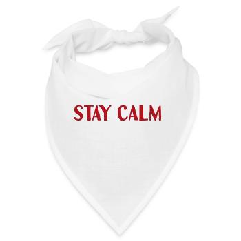 Stay Calm - Bandana - Weiß - Vorne