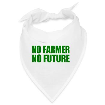 No farmer no future - Bandana - Weiß - Vorne