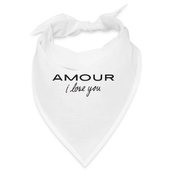 Amour i love you - Bandana - Weiß - Vorne