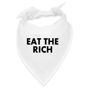 Eat the rich - Bandana - Weiß - Vorne