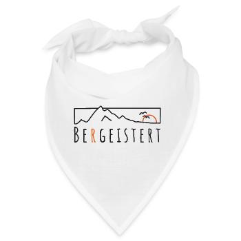 Bergeistert Berge Begeisterung Sonne Wandern Trail - Bandana - Weiß - Vorne