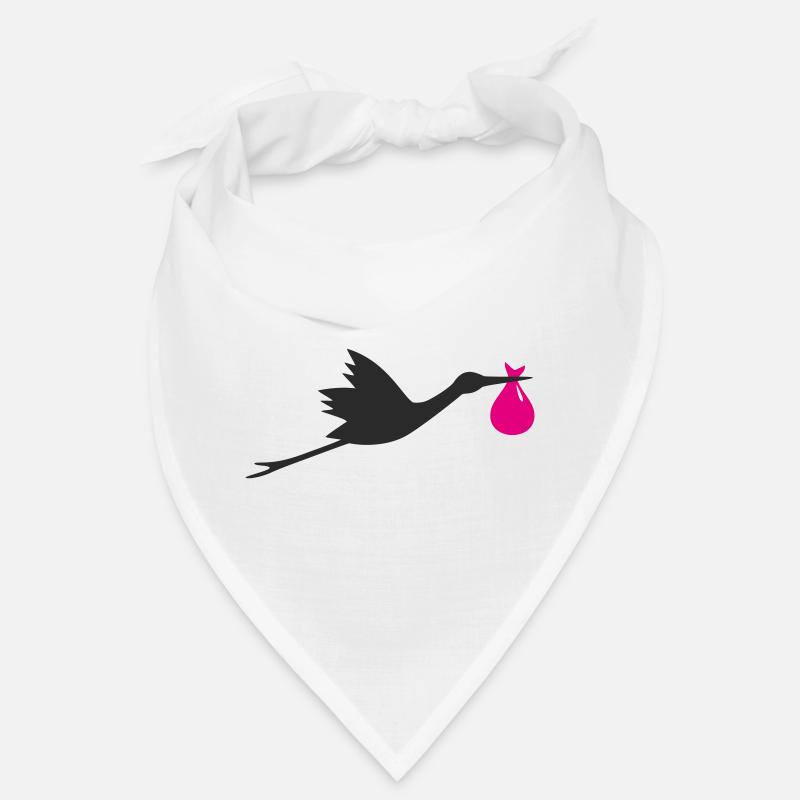 Klapperstorch Storch Mädchen rosa Bandana