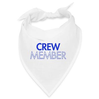 Crew Member - Personal - Orga - Mitarbeiter - Team - Bandana - Weiß - Vorne