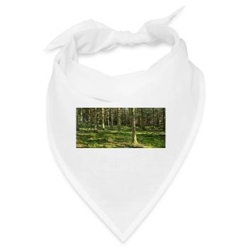 Lichter Waldlandschaft Druckdesign - Bandana - Weiß - Vorne
