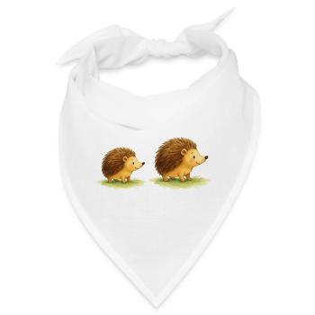 Niedliche Igel für Kinderkleidung - Bandana - Weiß - Vorne