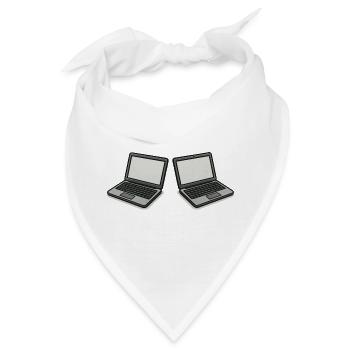 Doppel-Laptop  - Bandana - Weiß - Vorne