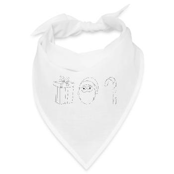 Weihnachten Geschenk Santa Zuckerstange  - Bandana - Weiß - Vorne