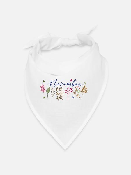 November Herbstzauber  - Bandana - Weiß - Vorne