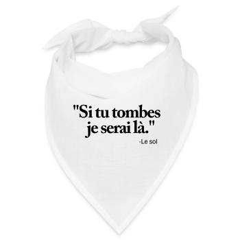 Wenn du fällst, bin ich da - Bandana - Weiß - Vorne