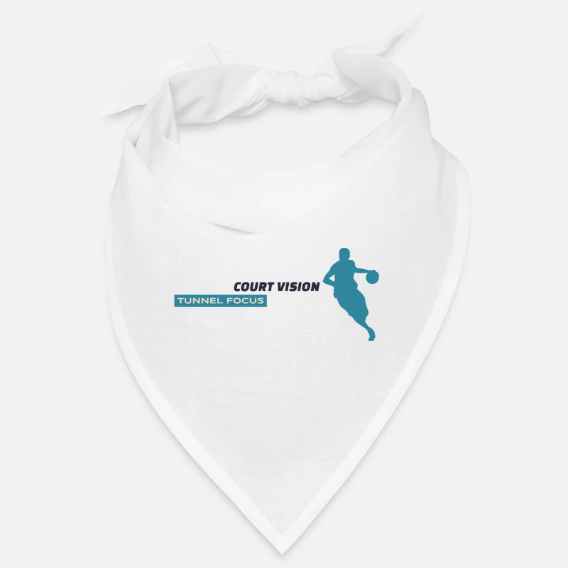 Vision de la cour. Tunnel Focus. – Design bleu - Bandana - blanc