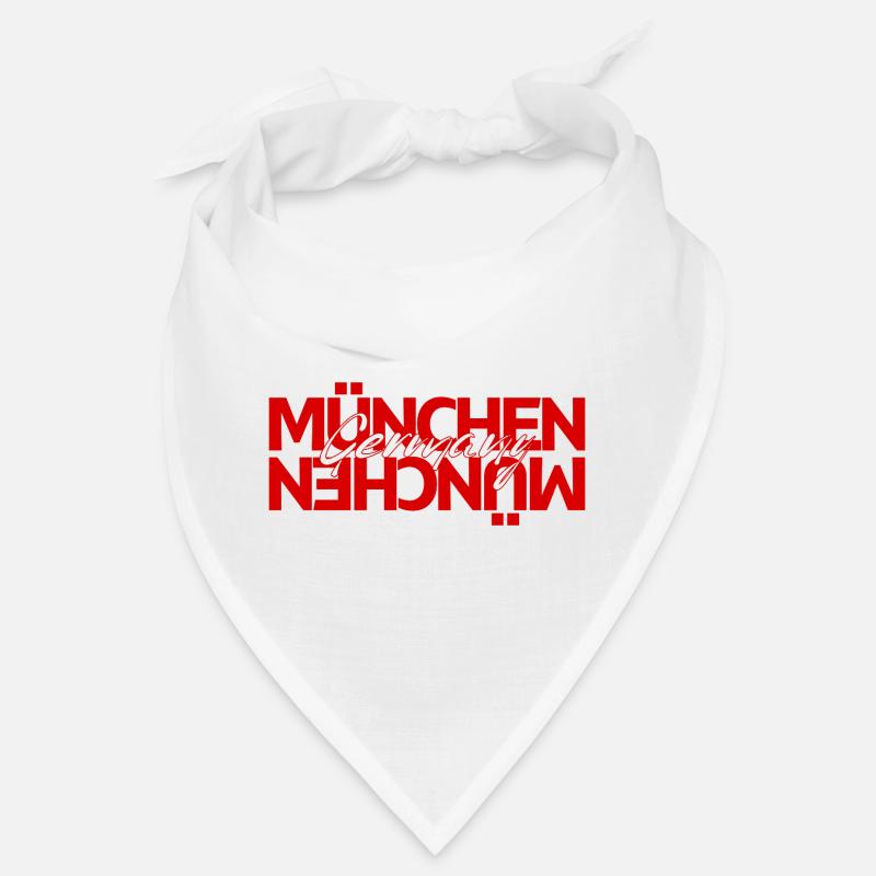 München Germany Script Overlay Bandana