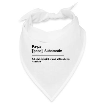 Papa Geschenk Elternzeit witzig duden - Bandana - Weiß - Vorne
