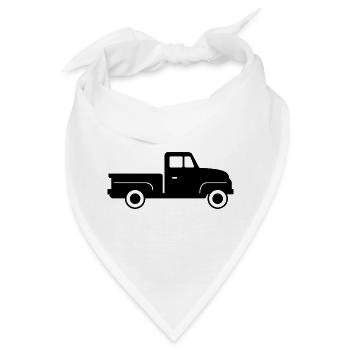 Vintage-Pick-up-Truck - Bandana - Weiß - Vorne