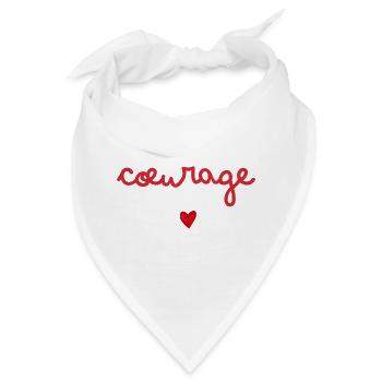 Mut-Geschenk-Idee - Bandana - Weiß - Vorne