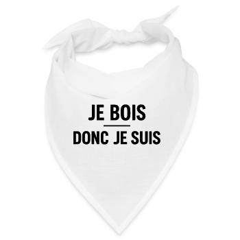 Ich trinke, also bin ich ein humorvoller Aperitif - Bandana - Weiß - Vorne