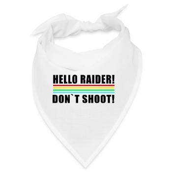 Hello Raider Neonstreifen in Retrofarben dont shot - Bandana - Weiß - Vorne