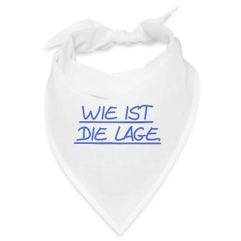Wie ist die Lage? - Bandana - Weiß - Vorne