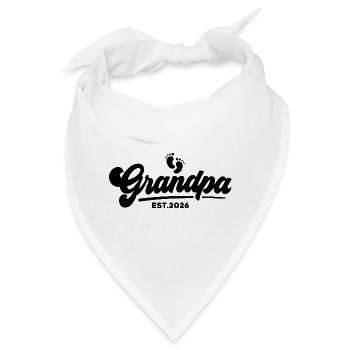 Opa 2026 - Stolzer Opa - Geschenkidee - Bandana - Weiß - Vorne
