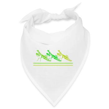 Mantis Gottesanbeter Gottesanbeterin - Bandana - Weiß - Vorne