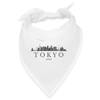 Tokio, Japan, Skyline von Tokio - Bandana - Weiß - Vorne
