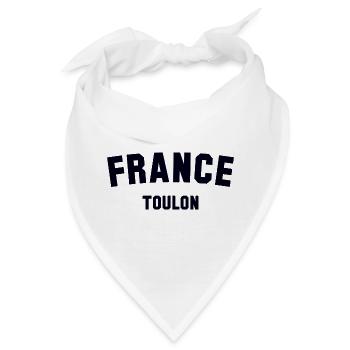 Toulon France Frankreich - Bandana - Weiß - Vorne