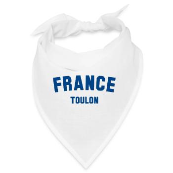 Toulon France Frankreich - Bandana - Weiß - Vorne