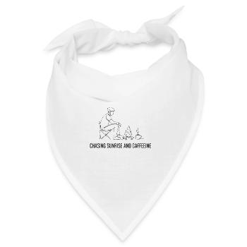 Verfolgung von Sonnenaufgang und Koffein-Radfahrerkunst - Bandana - Weiß - Vorne