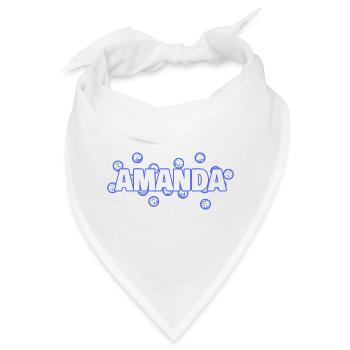 Amanda als Herz - Bandana - Weiß - Vorne