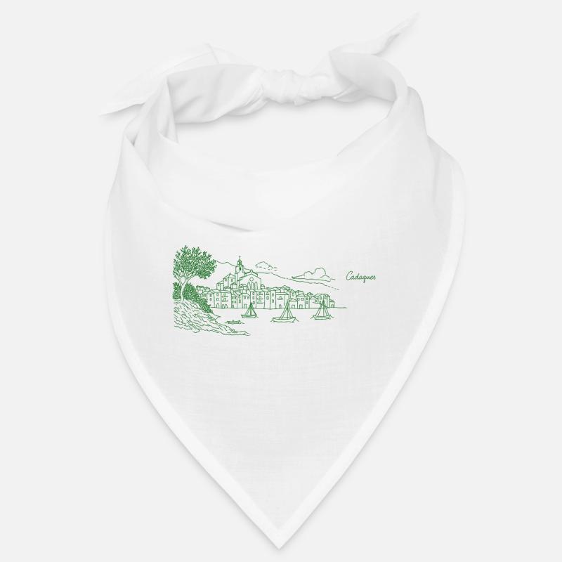 Village côtier vert, Cadaques Bandana