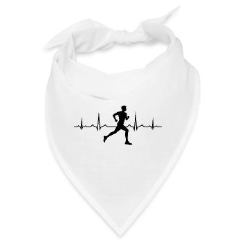 Geschenkidee für einen Running mit Running - Bandana - Weiß - Vorne