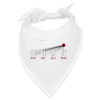 Budo: "Atem vereint ..." Japan Sun Martial Arts - Bandana - Weiß - Vorne