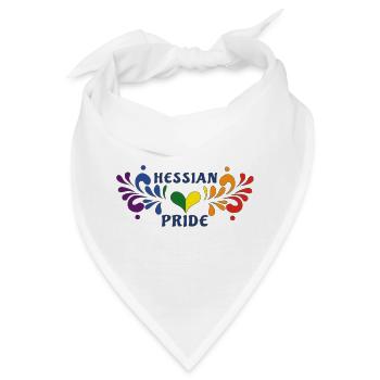 Hessian Pride Herzblüte Muster - Bandana - Weiß - Vorne