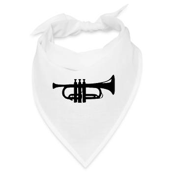 Trompete Geschenk Musiker Blasmusik - Bandana - Weiß - Vorne
