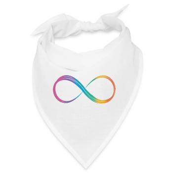 Unendlichkeitszeichen Regenbogen Autismus-Spektrum - Bandana - Weiß - Vorne
