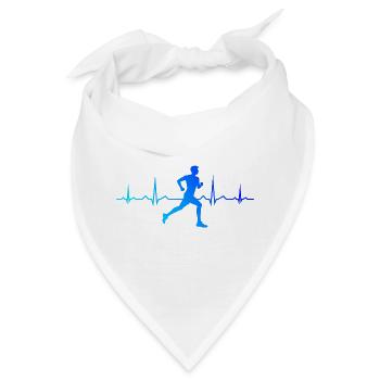 Geschenkidee für einen Running mit Running - Bandana - Weiß - Vorne
