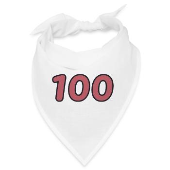 100. 100 JAHRE. 100-JÄHRIGES JUBILÄUM. GEBURTSTAG 100 - Bandana - Weiß - Vorne