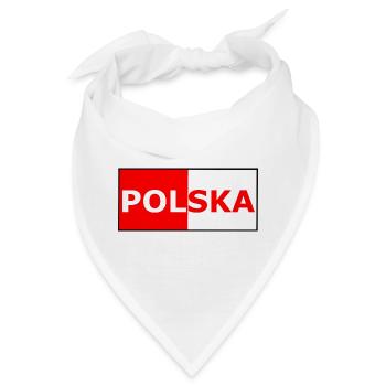 Polska Farbblock Flaggendesign - Bandana - Weiß - Vorne