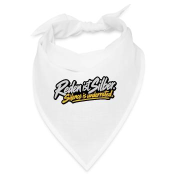 Reden ist Silber – Silence is underrated - Bandana - Weiß - Vorne